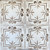 Antoinette - Hand Painted - Tin Ceiling Tile - #321 - 24"x24" - Antique White
