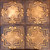 Antoinette - Shanko - Hand Painted - Tin Ceiling Tile - #321 - 24"x24" -  Ruster Copper