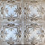Antoinette - Hand Painted - Tin Ceiling Tile - #321 - 24"x24" - Steel Rust