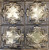 Antoinette - Shanko - Hand Painted - Tin Ceiling Tile - #321 - 24"x24" - Oil Rubbed Gold