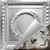 Victory - Hand Painted - Tin Ceiling Tile - #503 - 24"x24" - Shabby Chic Metallic Silver (This is reference for Finish only not the design)