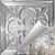 Gael - Hand Painted - Tin Ceiling Tile - #540 - 24"x24" - Steel Rust (This is reference for Finish only not the design)