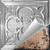 Gael - Hand Painted - Tin Ceiling Tile - #540 - 24"x24" - Shabby Chic Copper (This is reference for Finish only not the design)