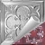 Gael - Hand Painted - Tin Ceiling Tile - #540 - 24"x24" - Burnt Crimson (This is reference for Finish only not the design)