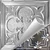 Gael - Hand Painted - Tin Ceiling Tile - #540 - 24"x24" - Onyx (This is reference for Finish only not the design)