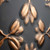 Lilac - Shanko - Hand Painted - Tin Ceiling Tile - #302 - 24"x24" - Antique Rustic Black - cLose up - Image