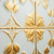 Lilac - Hand Painted - Tin Ceiling Tile - #302 - 24"x24" -  White Gold Metallic - Close up - Image