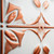 Lilac - Hand Painted - Tin Ceiling Tile - #302 - 24"x24" - White Copper Metallic - Close up - Image