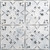 Lilac - Shanko - Hand Painted - Tin Ceiling Tile - 24 in x 24 in - #302 - Old Black and White
