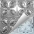 Dumont - Hand Painted - Tin Ceiling Tile - #300 - 24"x24" - White  Silver Metallic (This is reference for Finish only not the design)