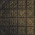 Clover - Hand Painted - Tin Ceiling Tile - #203 - 24"x24" - Midnight Gold