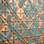 Fleur - Shanko - Hand Painted - Tin Ceiling Tile - #574 - 24"x24" - Copper Green Patina - Close up - Image
