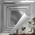 Williamsburg - Hand Painted - Tin Ceiling Tile - #505 - 24"x24" - Shabby Chic Metallic Silver (This is reference for Finish only not the design)