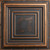Williamsburg - Hand Painted - Tin Ceiling Tile - #505 - 24"x24" - Antique Rustic Black