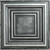 Williamsburg - Hand Painted - Tin Ceiling Tile - #505 - 24"x24" - Onyx 