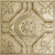 Larkspur - Hand Painted - Tin Ceiling Tile - #506 - 24"x24" - Antique Cream