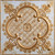 Majestic- Shanko - Hand Painted - Tin Ceiling Tile - #500 - 24"x24" - White Gold Metallic 