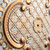 Majestic- Hand Painted - Tin Ceiling Tile - #500 - 24"x24" - White Gold Metallic  -  Close up - Image