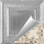County Cork - Hand Painted - Tin Ceiling Tile - #509 - 24"x24" - White Gold Metallic (This is reference for Finish only not the design)