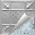 Raleigh - Hand Painted - Wall and Ceiling Patterns - #523 - 24"x24" - White Silver Metallic (This is reference for Finish only not the design)