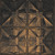 Yucatan - Hand Painted - Tin Ceiling Tile - #314 - 24"x24" - Antique Rustic Black