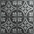 Tiptoe - Shanko - Hand Painted - Wall and Ceiling Patterns - #309 - 24"x24" - Onyx