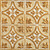 Tiptoe - Shanko - Hand Painted - Wall and Ceiling Patterns - #309 - 24"x24" - White Gold Metallic 