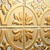 Tiptoe - Hand Painted - Wall and Ceiling Patterns - #309 - 24"x24" - White Gold Metallic -  Close up - Image