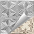 Diamond Jim - Hand Painted - Tin Ceiling Tile - #303 - 24"x24" -  White Gold Metallic (This is reference for Finish only not the design)