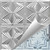 Diamond Jim - Hand Painted - Tin Ceiling Tile - #303 - 24"x24" -  White  Silver Metallic (This is reference for Finish only not the design)