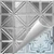 Right On - Hand Painted - Tin Ceiling Tile - #215 - 24"x24" -  White  Silver Metallic (This is reference for Finish only not the design)