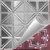 Right On - Hand Painted - Tin Ceiling Tile - #215 - 24"x24" - Burnt Crimson (This is reference for Finish only not the design)