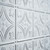 Tiny Tiptoe - Shanko - Hand Painted - Wall and Ceiling Patterns - #209 - 24"x24" - White Silver Metallic - Close up - Image
