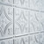 Tiny Tiptoe - Hand Painted - Wall and Ceiling Patterns - #209 - 24"x24" - White Silver Metallic - Close up - Image