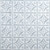 Tiny Tiptoe - Shanko - Hand Painted - Wall and Ceiling Patterns - #209 - 24"x24" - White Silver Metallic