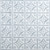 Tiny Tiptoe - Hand Painted - Wall and Ceiling Patterns - #209 - 24"x24" - White Silver Metallic