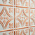 Tiny Tiptoe - Hand Painted - Wall and Ceiling Patterns - #209 - 24"x24" - White Copper Metallic - Close up - Image