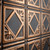  Carnivale - Shanko - Hand Painted - Wall and Ceiling Patterns - #207 - 24"x24" -  Antique Rustic Black - Close up - Image