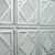  Carnivale - Shanko - Hand Painted - Wall and Ceiling Patterns - #207 - 24"x24" - White Silver Metallic - Close up - Image