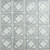  Carnivale - Shanko - Hand Painted - Wall and Ceiling Patterns - #207 - 24"x24" - White Silver Metallic