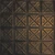 Criss-Cross - Hand Painted - Tin Ceiling Tile - #205 - 24"x24" - Antique Rustic Black