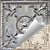 Bourbon - Hand Painted - Tin Ceiling Tile - #520 - 24"x24" - White Gold Metallic (This is reference for Finish only not the design)