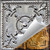 Bourbon - Hand Painted - Tin Ceiling Tile - #520 - 24"x24" - Shabby Chic Metallic Copper (This is reference for Finish only not the design)