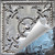 Bourbon - Hand Painted - Tin Ceiling Tile - #520 - 24"x24" - Shabby Chic Blue (This is reference for Finish only not the design)