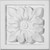 Endurathane Floral Plinth Block 3-1/2 in x 3-1/2 in x 1-1/4 in