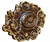Golden Diamond - FAD Hand Painted Ceiling Medallion - #CCMF-094-2 - Side View