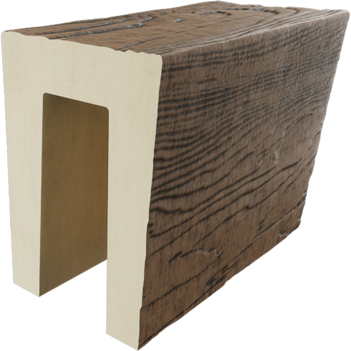 Heritage Faux Wood Ceiling Beams 3-Sided Sample - 8 in x 3 1/2 in