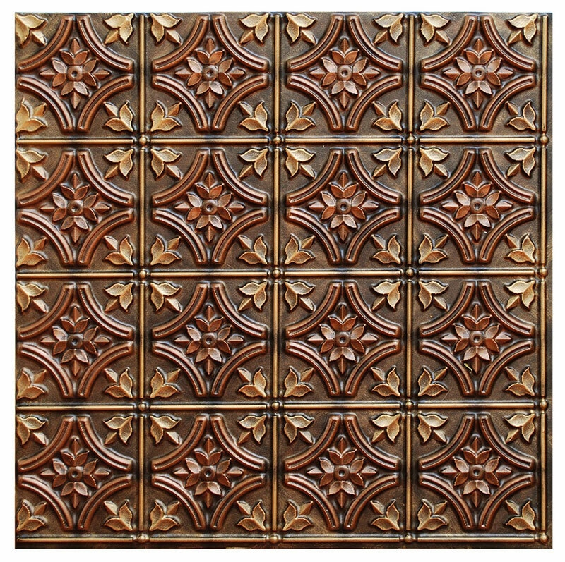 Gothic Reims Fad Hand Painted Ceiling Tile Ctf 009