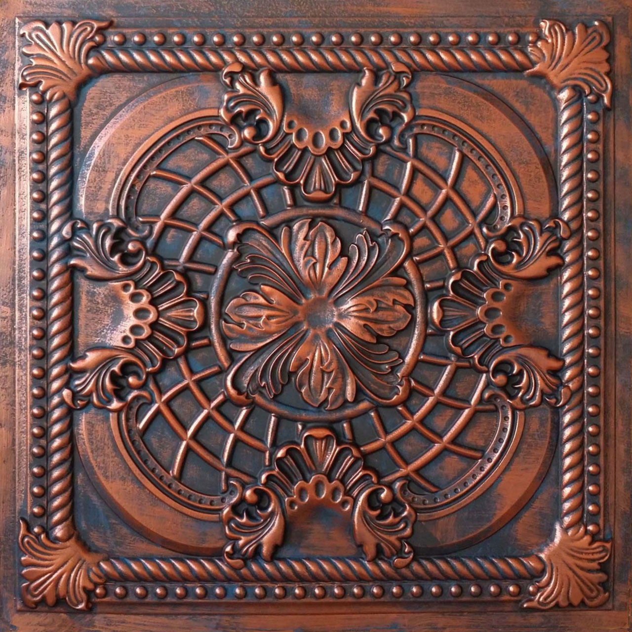 Antique Crosses - Faux Tin Ceiling Tile - 24 in x 24 in - #DCT31