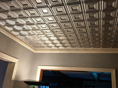 Dimensional Squares - Faux Tin Ceiling Tile - Glue up - 24 in x 24 in ...